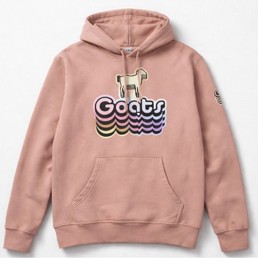 Independent Trading Company Peach Goats hooded sweatshirt